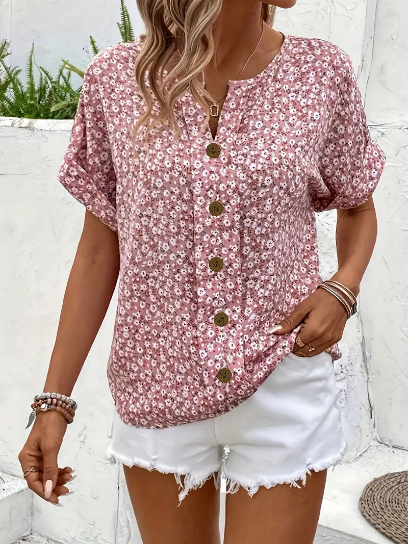 Lilith | Floral Button-Up Blouse