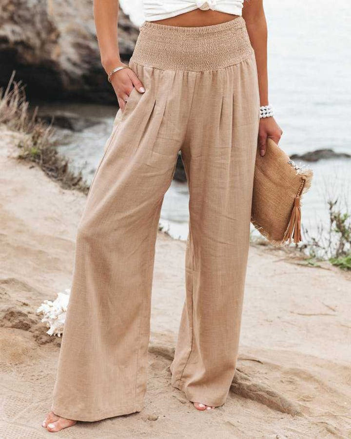 Lydia | Wide Linen Trousers