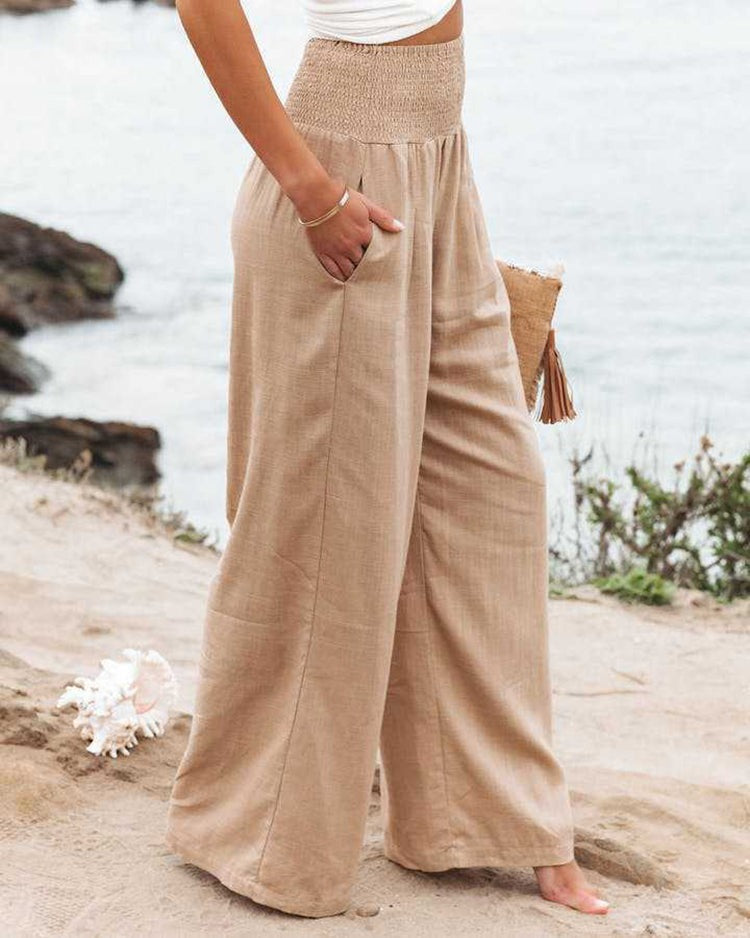 Lydia | Wide Linen Trousers