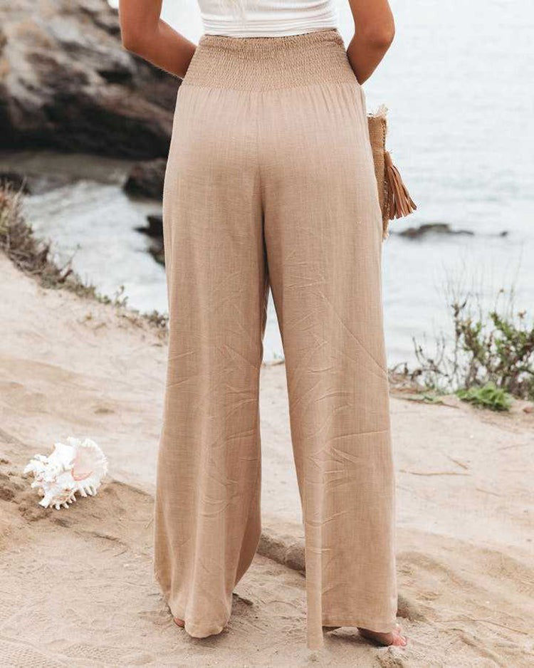 Lydia | Wide Linen Trousers