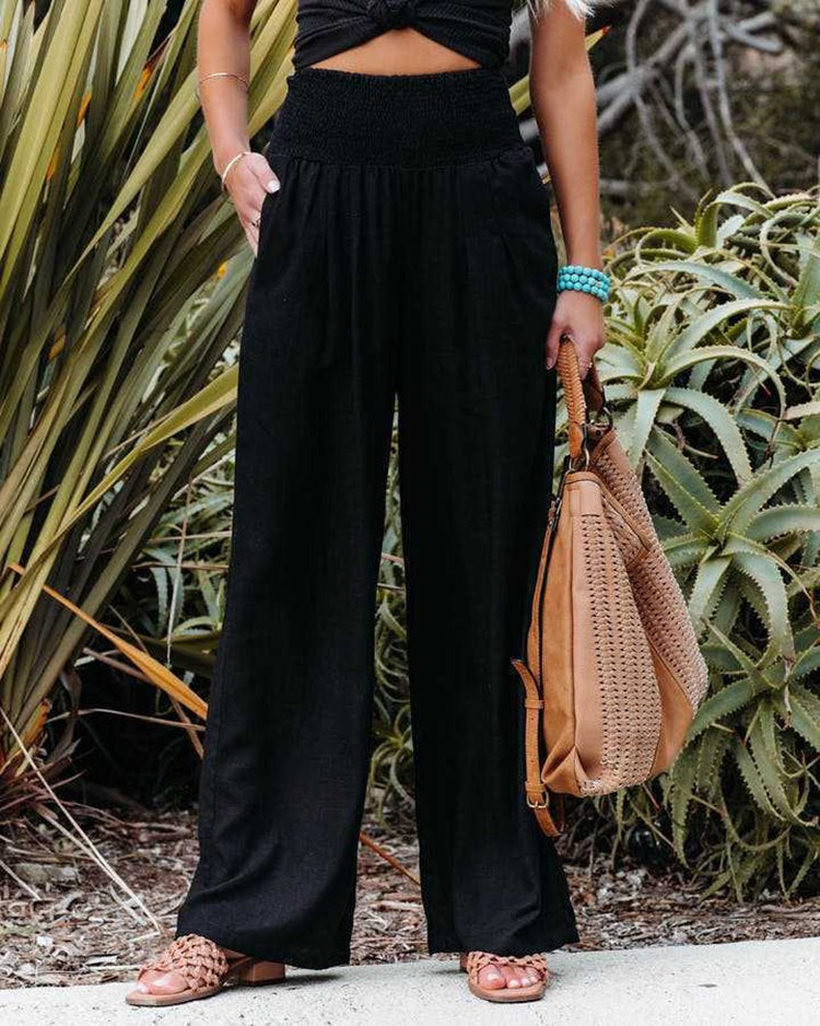 Lydia | Wide Linen Trousers