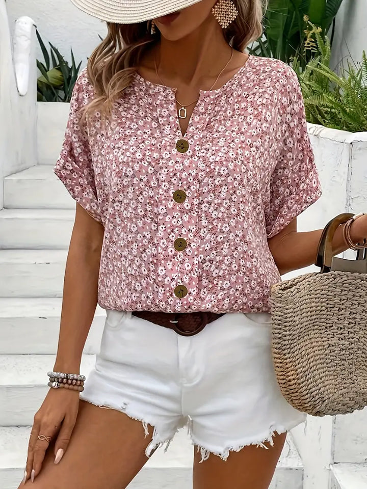 Lilith | Floral Button-Up Blouse