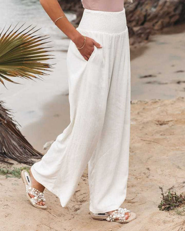 Lydia | Wide Linen Trousers