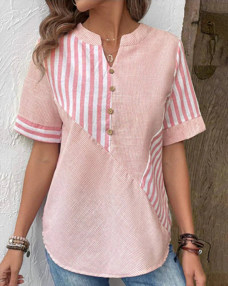 Sienna | Soft Striped Blouse