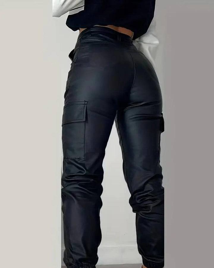 Laurel - Cargo Leather Pants