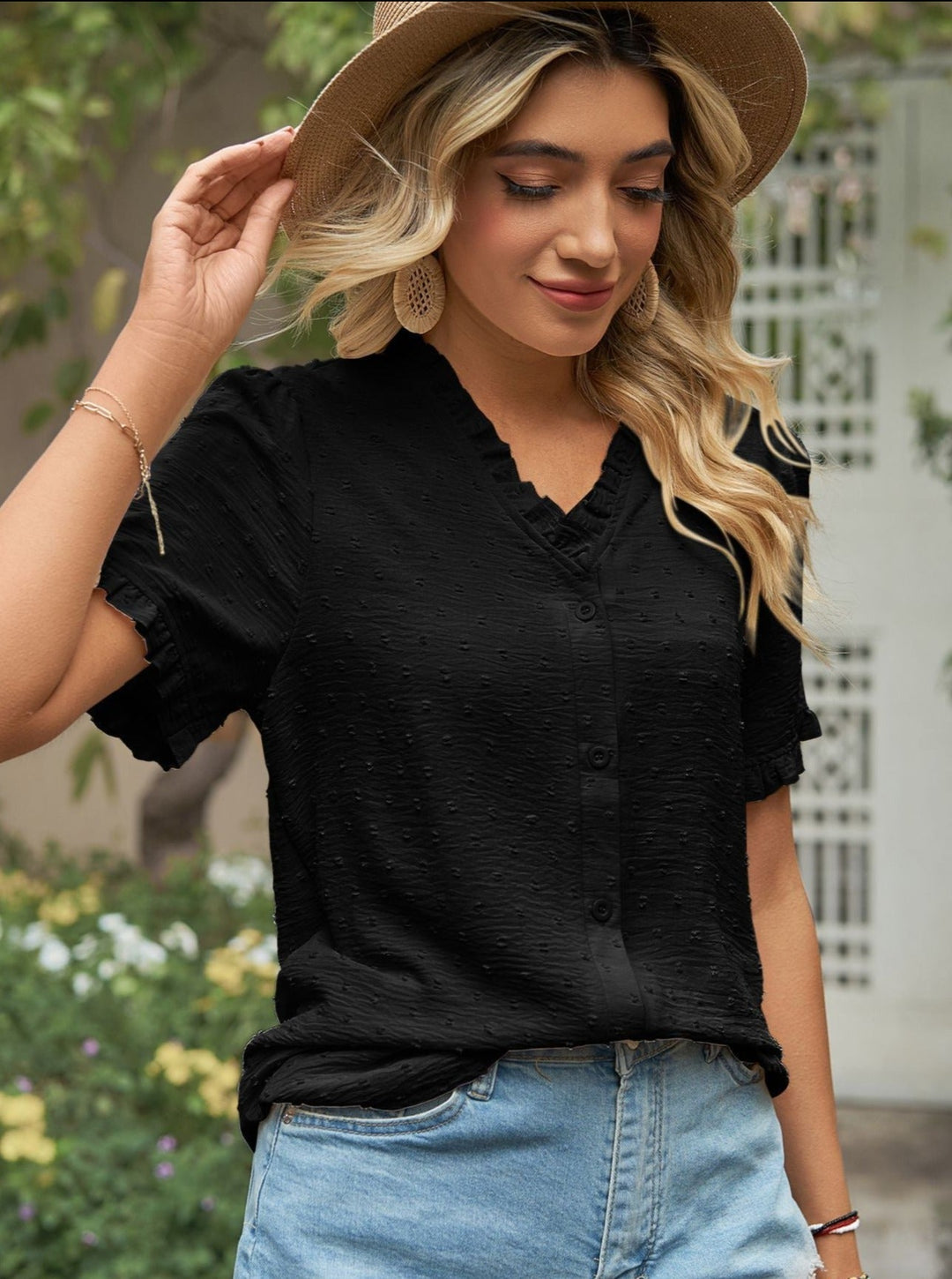 Vianne | Casual Chiffon V-Neck Shirt