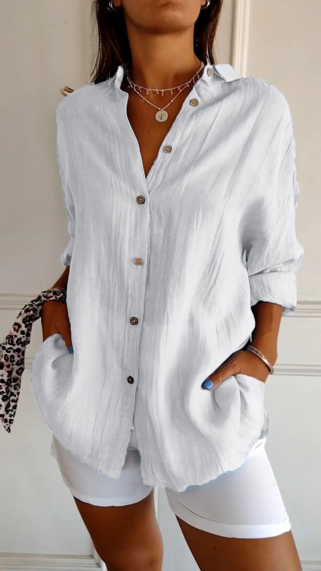 Liora | Elegant shirt with pleated style