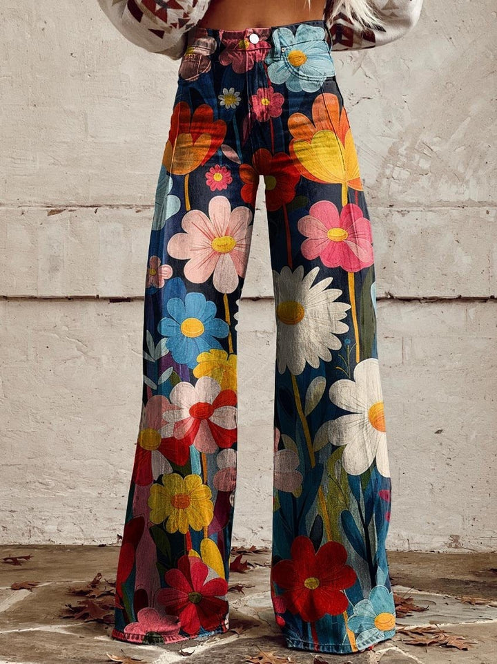 Fiona | Wide-Leg Floral Pants