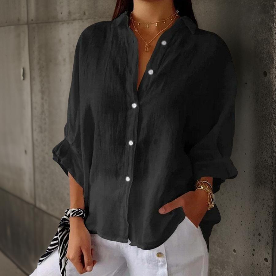 Maribel | Elegant linen polo blouse